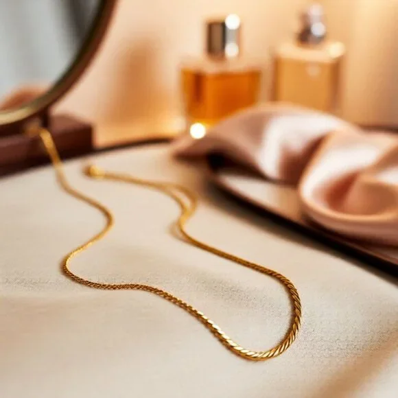 10K Gold Plated 24" Rope Chain Necklace Elegant & Versatile Jewelry - Picture 2 of 7